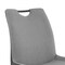Armen Living Coronado Contemporary Dining Chair in Gray Powder Coated Finish and Pewter Fabric, PK2 LCCDSIPW - alternate 7